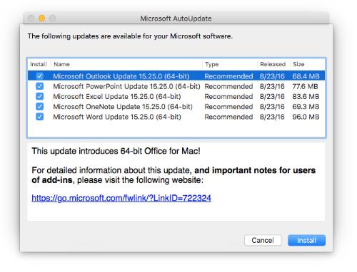 is office 2011 for mac 32 bit or 64 bit